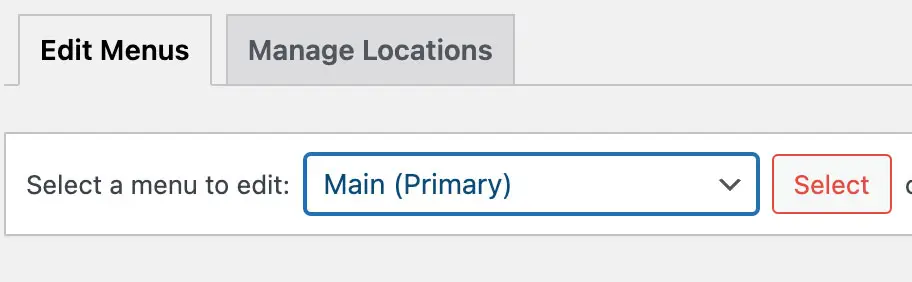 Editing to your WordPress site menu